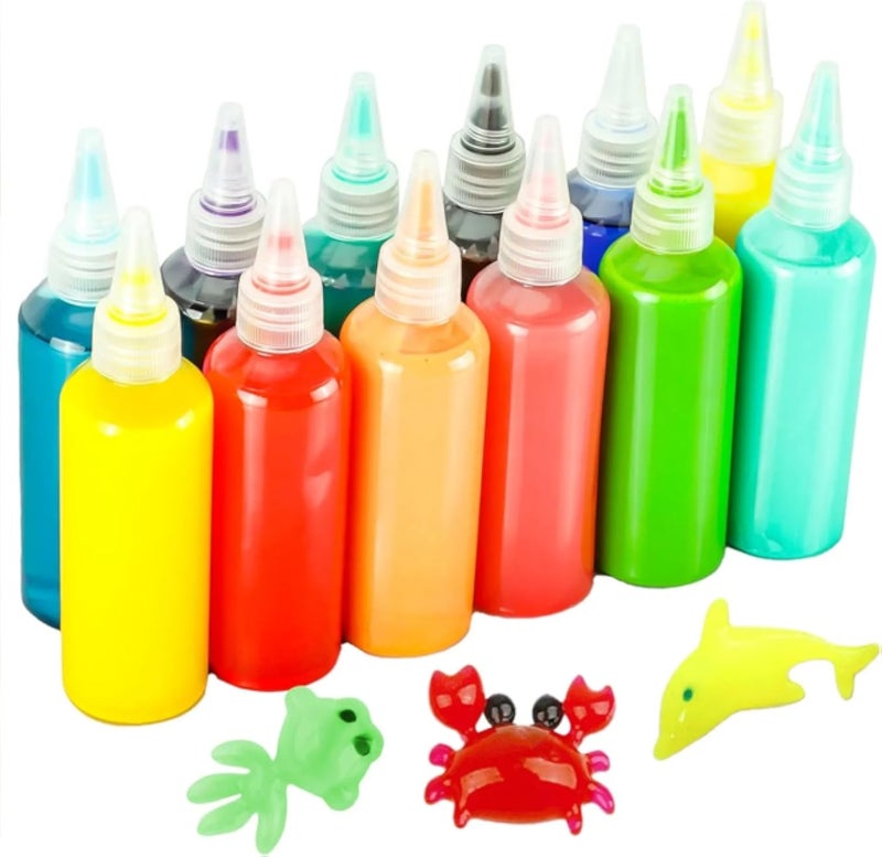 Creative 3D Magic Gels - 10 Colors, Gels Refills to Make Your Own Fantastic Colorful Toy Figures, Handmade Science Experiment Kit, STEM Toy for Kids