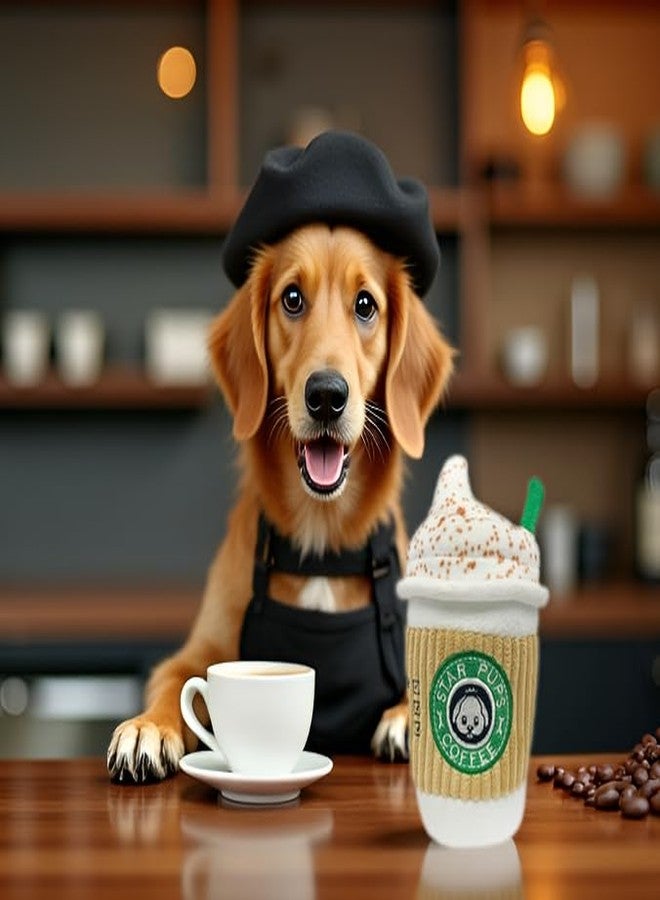 Nestpark Parody Star Pups Coffee Dog Toy Pup'kin Spice Latte - Funny Plush Squeaky Crinkle Dog Toys for Medium, Small and Large for Dog Birthday - Image 2