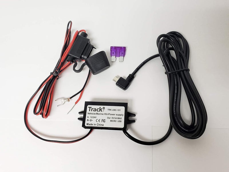 Tracki 12-24 Volt to Micro USB Vehicle Car Marine Wiring Cable & Power Stabilizer Kit for GPS Tracker and for Dashcam or Dashboard Camera - Image 4