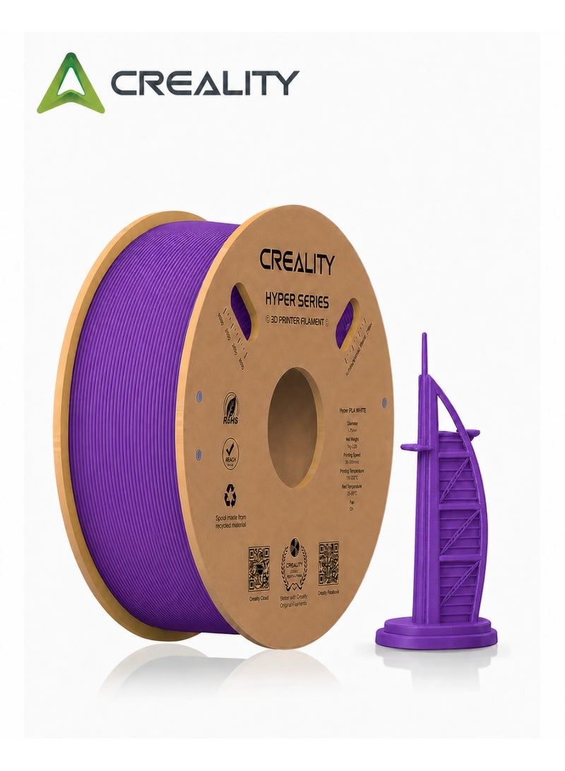 Official Creality Hyper Pla Filament 1 75Mm High Speed Pla 30 600Mm S 3D Printer Filament Dimensional Accuracy 0 02Mm Fit Most Fdm 3D Printers 1Kg 2 2Lbs Spool Hyper Pla Purple Hp Pla Purple