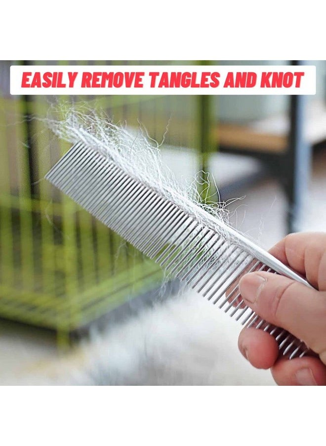 Sage Square Dog Grooming Comb, Titanium, Easy To Use, Perfect Grip, Beautiful, Safe, Steel, Perfect For Dog & Cat Grooming Comb, Removing Tangles, Knot (18 Cm)  - Image 4