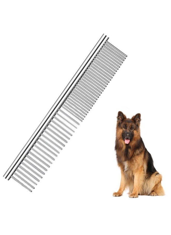 Sage Square Dog Grooming Comb, Titanium, Easy To Use, Perfect Grip, Beautiful, Safe, Steel, Perfect For Dog & Cat Grooming Comb, Removing Tangles, Knot (18 Cm)  - Image 1