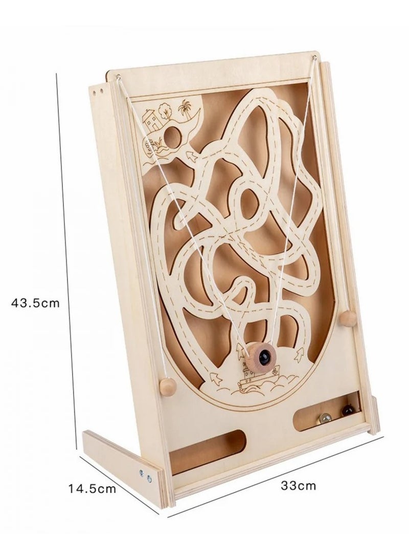 3D Wooden Montessori Maze – Kids Balance and Focus Game  - Image 3
