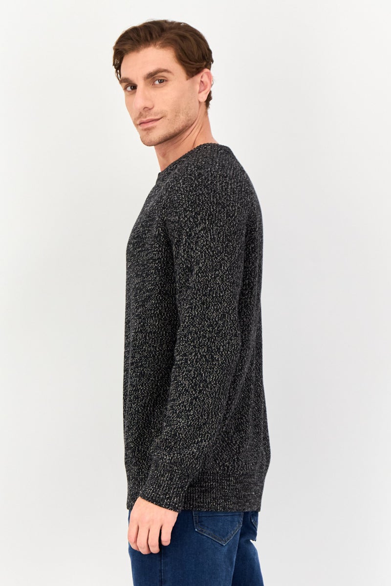 Celio Men Crew Neck Textured Sweater, Multicolor - Image 3