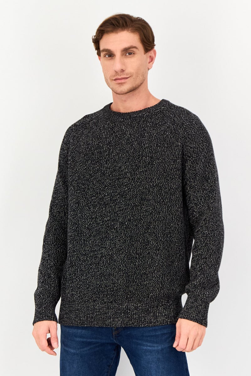 Celio Men Crew Neck Textured Sweater, Multicolor - Image 1