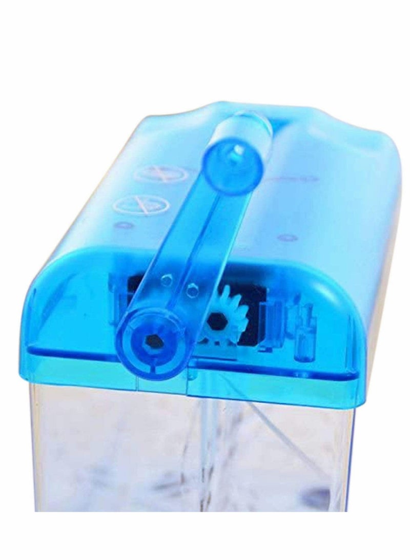 Mini Hand Shredder, Portable Cross-Cut Paper Shredder A6 Manual Paper Cut Shredder - Image 4