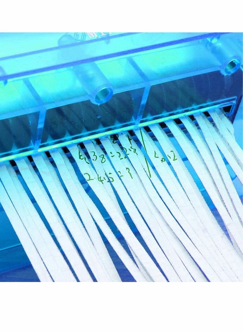 Mini Hand Shredder, Portable Cross-Cut Paper Shredder A6 Manual Paper Cut Shredder - Image 2