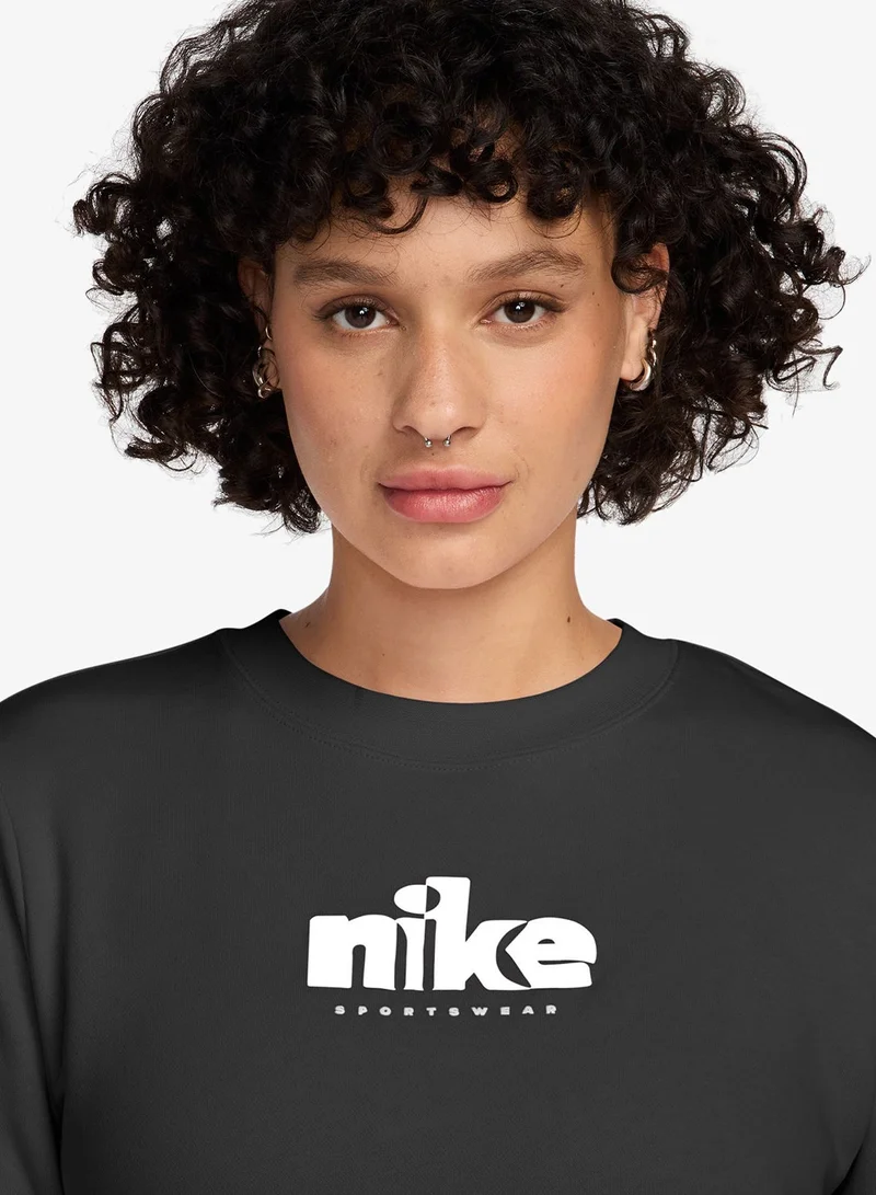 Nike BLACK/(LT SMOKE GREY) Club Fleece Standard Graphic Sweatshirt for Women | Best Price UAE