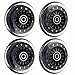 AOWESM Wiggle Car Polyurethane Replacement Wheels Upgrade Swing Car Wheels wBearings ABEC9 for Rideon Toys  Twist Swivel Go  2 Convex Front Wheels 2 Concave Rear Wheels Black - Image 4