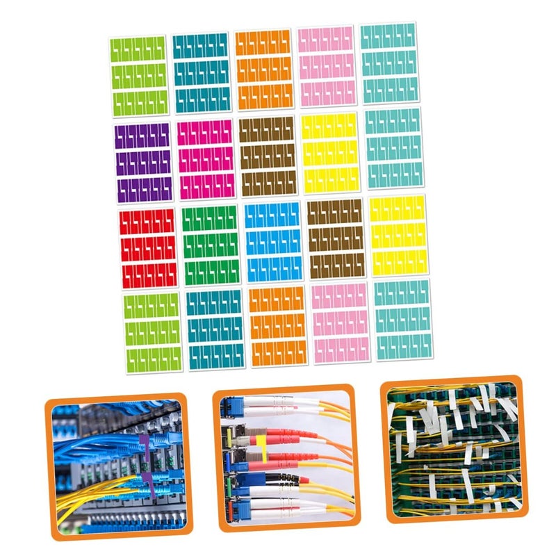 Self Adhesive Cable Labels 20 Sheets Tear Resistant Flexible Wire Tags For Cord Organization - Image 4
