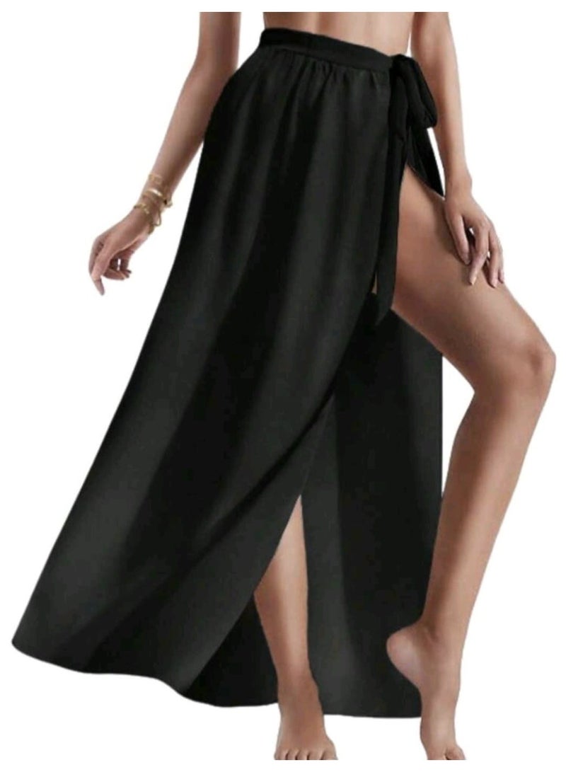 كاش مايوة من الشيفون/الدانتيل One Size لجميع المقاسات من XS الى 2XL متعدد الالوان والاشكال (اسود) - Image 2