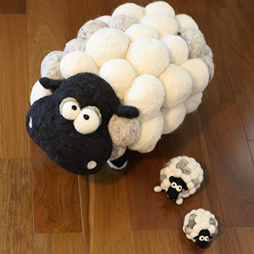 Woolbuddy Needle Felting Wool, Natural Handmade Wool Roving, 6 Vibrant Colors with Instructions (Wool Winter) - Image 2