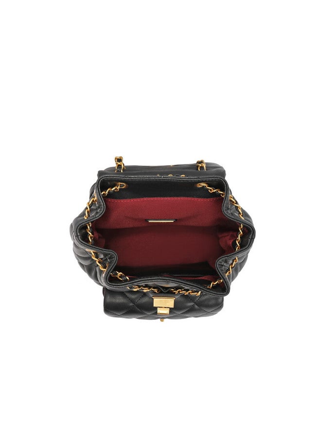 Belle [new Year Gift] Women's Handbag, Chanel-style Lightweight Backpack, Chain Crossbody Bag X7046cx4, Black - Image 5