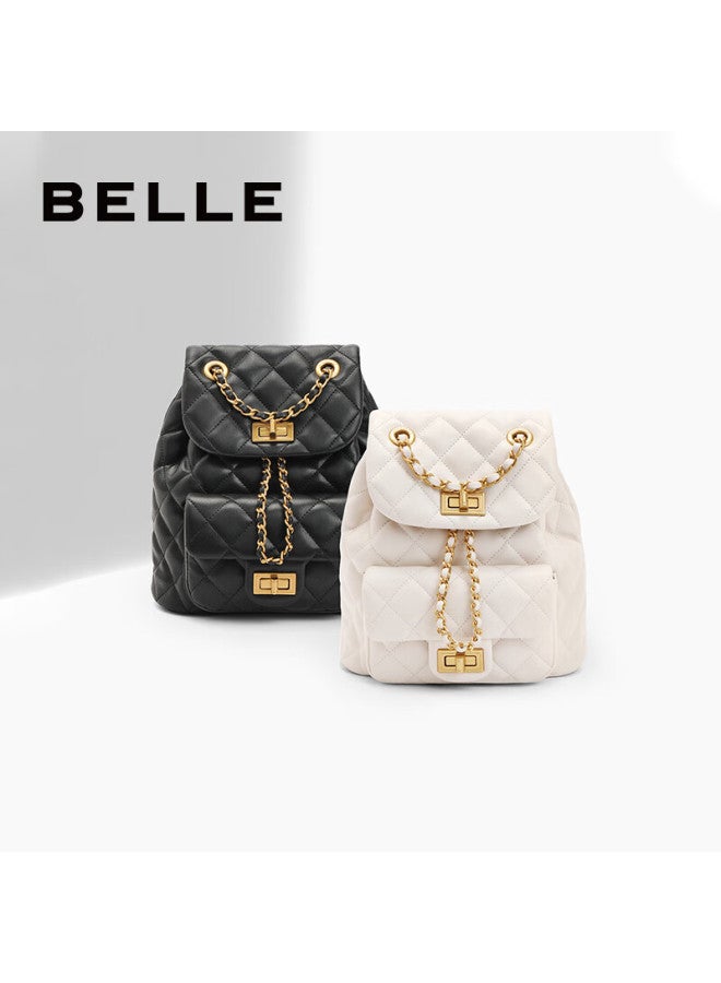 Belle [new Year Gift] Women's Handbag, Chanel-style Lightweight Backpack, Chain Crossbody Bag X7046cx4, Black - Image 3