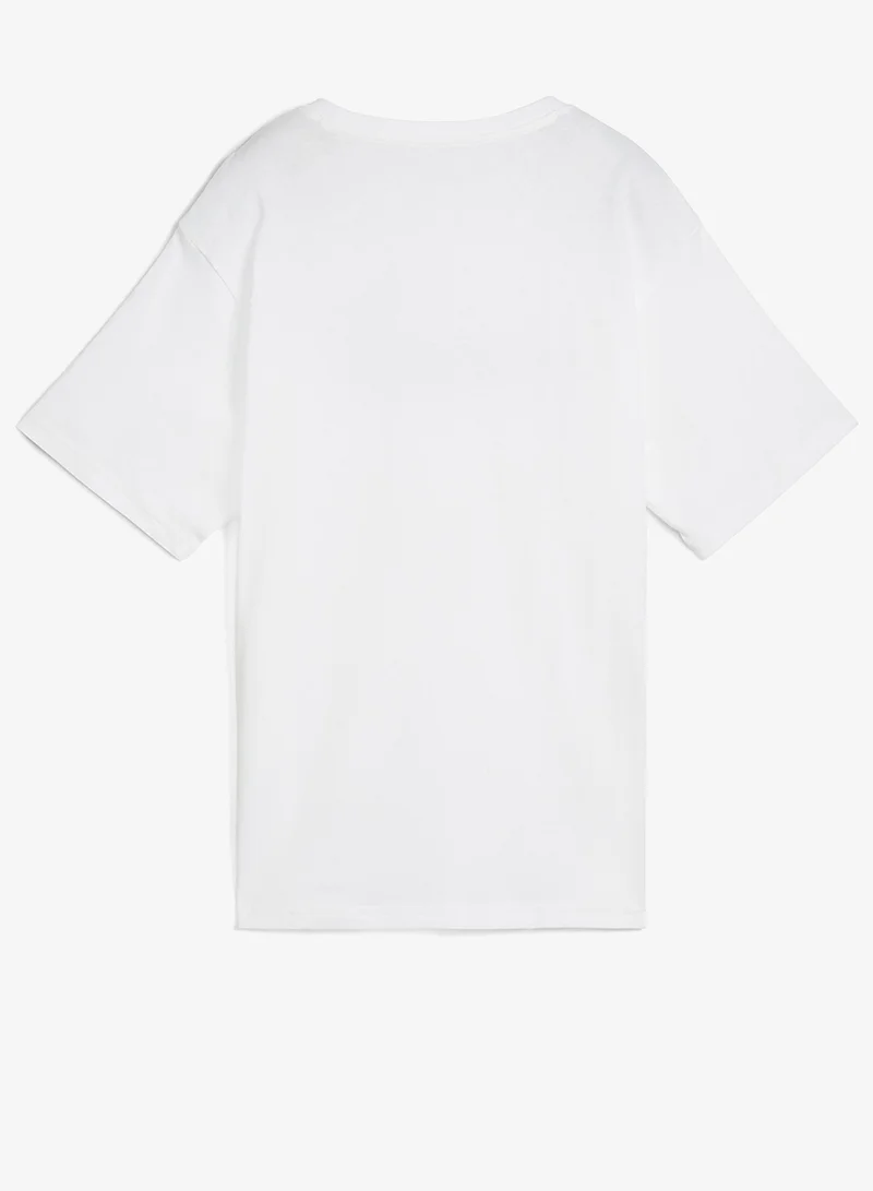 بوما تيشيرت أساسي بشعار رقم  بقصة مريحة