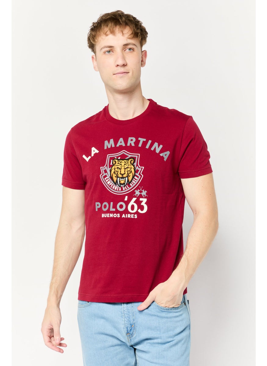 La Martina Men Crew Neck Short Sleeve Embroidered T-shirt, Multicolor  - Image 1