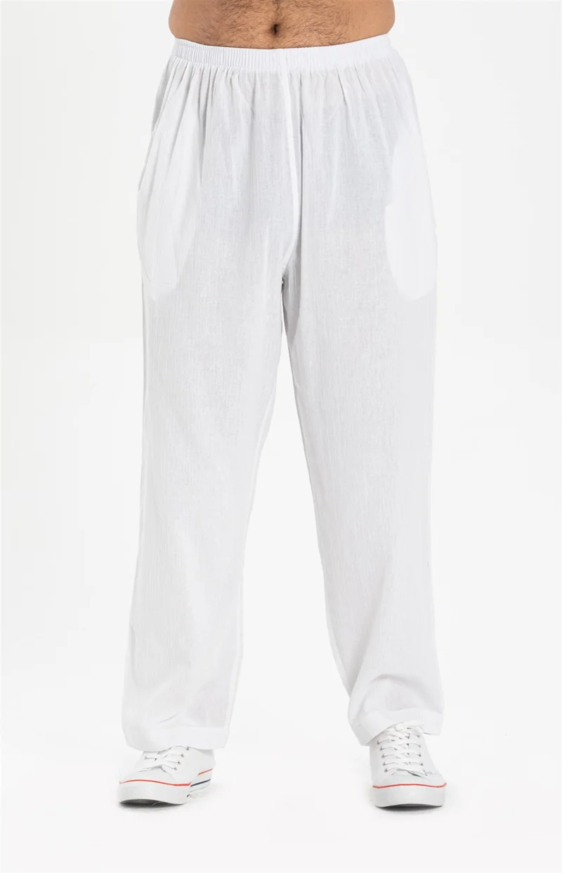 Eliş Şile Bezi Şile Cloth Men's Shalwar Trousers White Byz