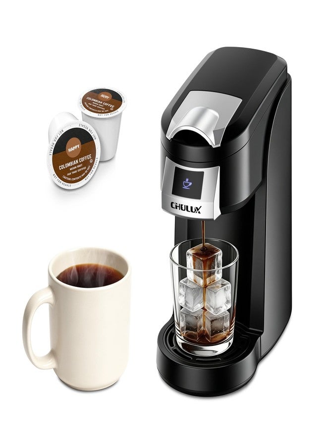 CHULUX Lite Single Serve Coffee Maker for K Cup Capsules, Single Cup Reservoir Coffee Maker with One Touch Brewing, 5 to 12 Oz Brew Sizes, Designed Specifically for Standard Mugs, Black - Image 1