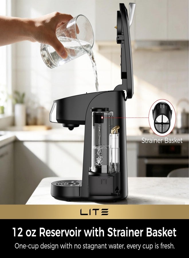 CHULUX Lite Single Serve Coffee Maker for K Cup Capsules, Single Cup Reservoir Coffee Maker with One Touch Brewing, 5 to 12 Oz Brew Sizes, Designed Specifically for Standard Mugs, Black - Image 5