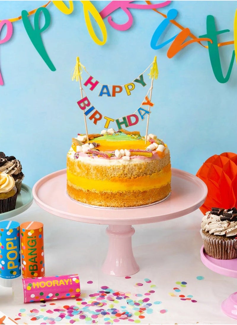 Talking Tables Birthday Brights Cake Topper, 18cm, 1pack  - Image 1