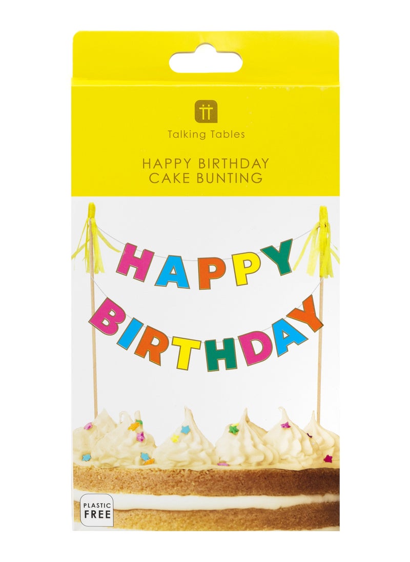 Talking Tables Birthday Brights Cake Topper, 18cm, 1pack  - Image 3