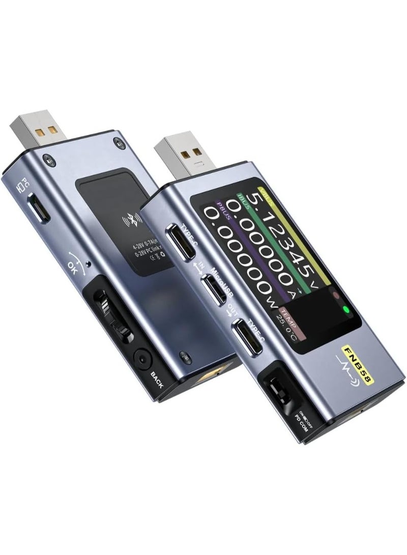 FNIRSI FNB58 Digital Voltmeter Ammeter USB Tester TYPE-C Fast Charge Detection Trigger Capacity Measurement Ripple Measurement - Image 1