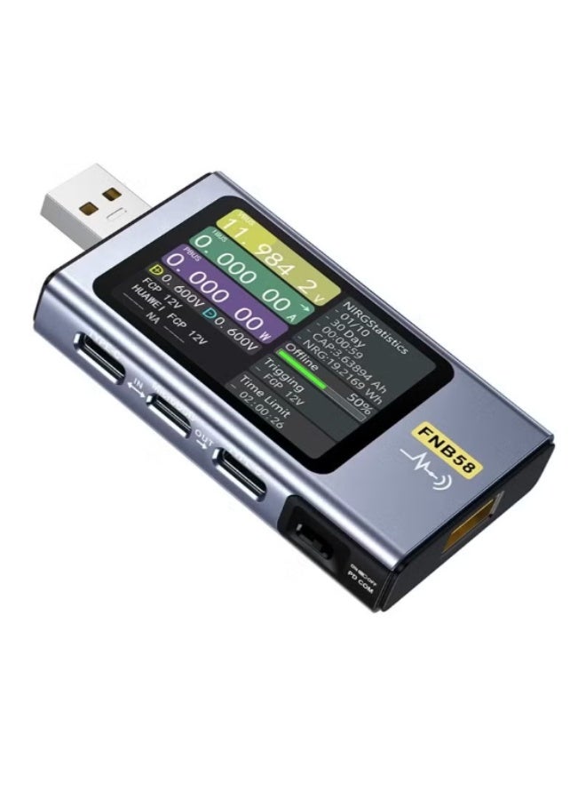 FNIRSI FNB58 Digital Voltmeter Ammeter USB Tester TYPE-C Fast Charge Detection Trigger Capacity Measurement Ripple Measurement - Image 2