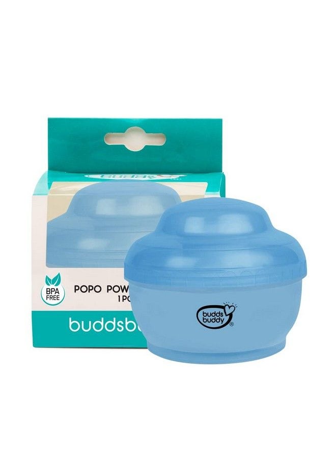 BuddsBuddy Bpa Free Popo Baby Powder Puff With Storage Powder Case (Blue)  - Image 4