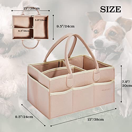 HUHYNN Pet Grooming Tote Bag, Dog Grooming Supplies Organizer Bag, Dog Grooming Bag for Travel Outdoor(BAG ONLY) (Khaki) - Image 3
