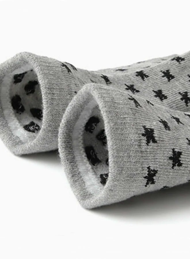 HXDream 12 Pairs Of Cotton Non-Slip Striped Baby Socks for Kids Boys' Socks Girls' Socks Multicolor - Image 5