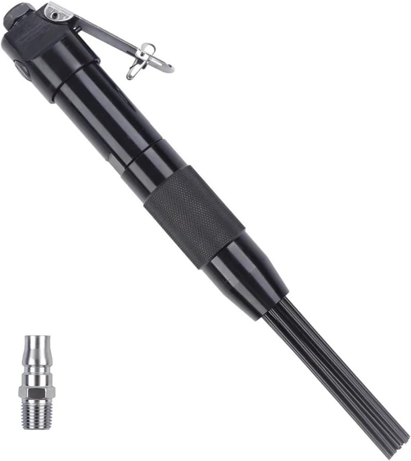 Pneumatic Rust Remover 12-Pin Alloy Rust Removal, For Rusted Surfaces And Weld Slag Removal - Image 1