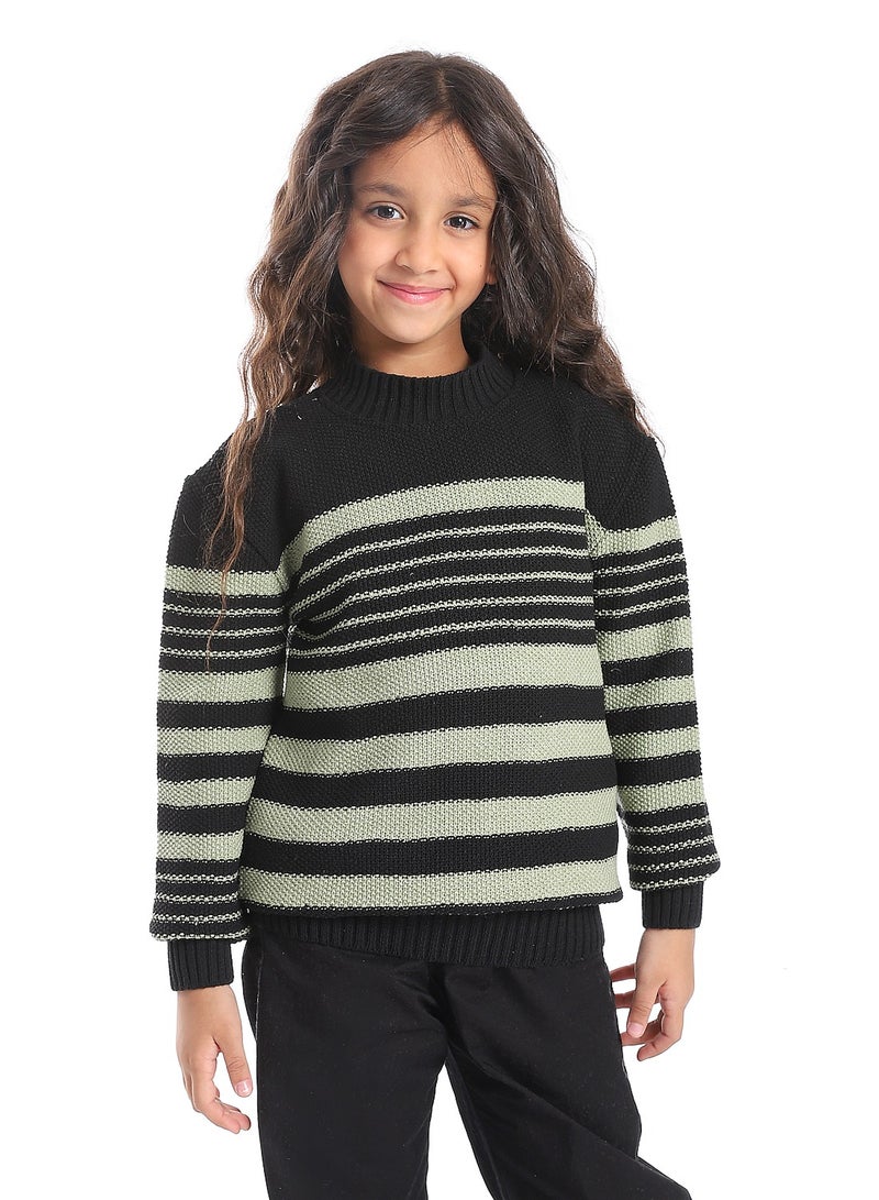 Caesar Girls Wool Pullover With Mutlicolour Design  - Image 1