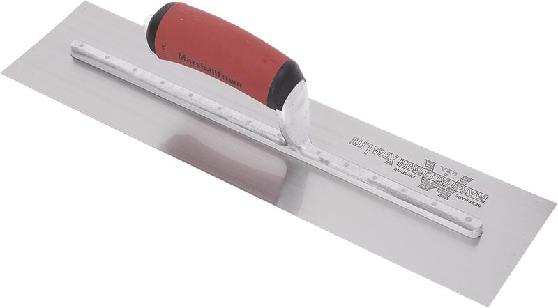 MARSHALLTOWN High Carbon Steel Finishing Trowel, 3 x 18 Inch Concrete, Masonry and Drywall Finishing Tool, Made in the USA, MXS75D - Image 1