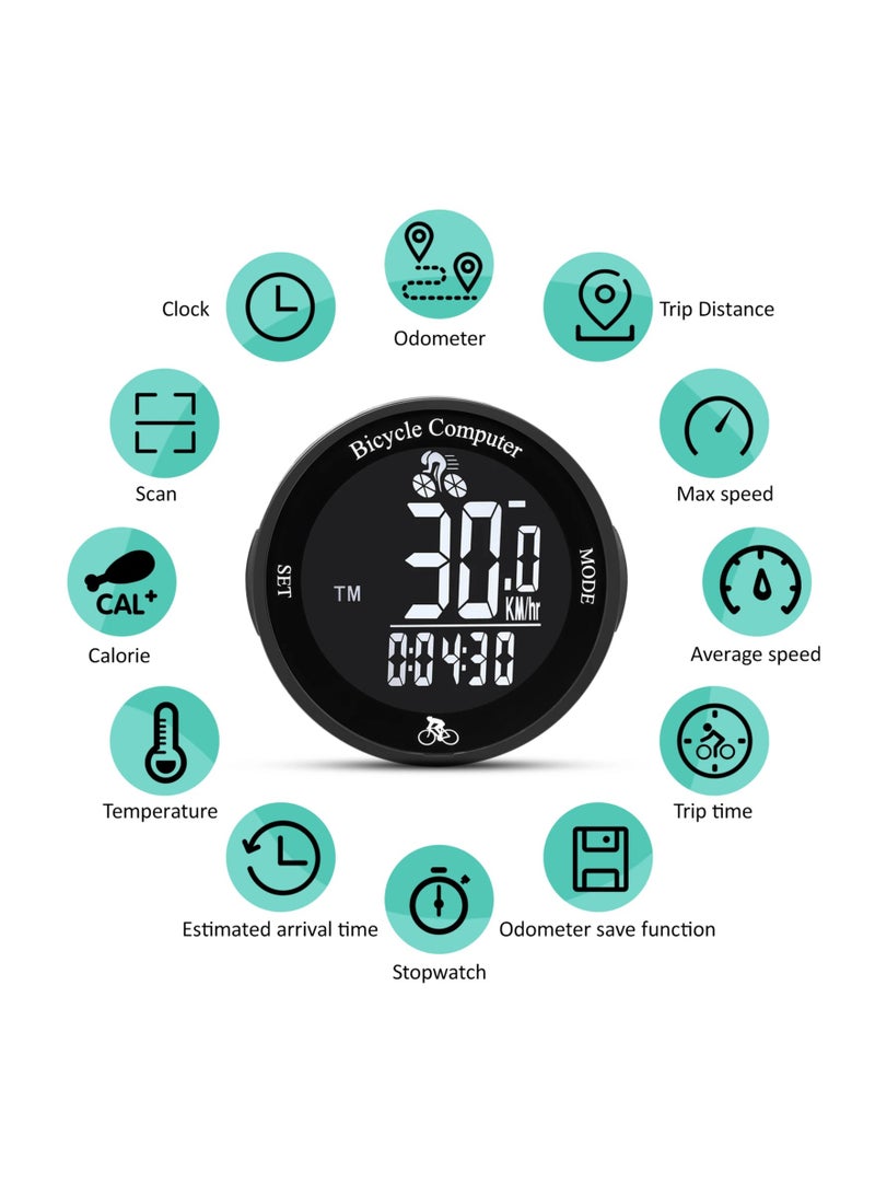 Generic Lcd Display Bicycle Computer Multi-function Speedometer  - Image 3
