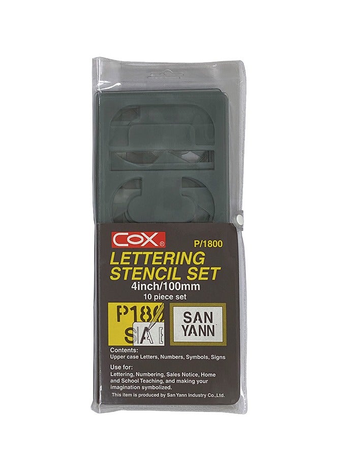 COX Lettering Stencil Set 4 inch 100mm 10 Pieces - Image 2