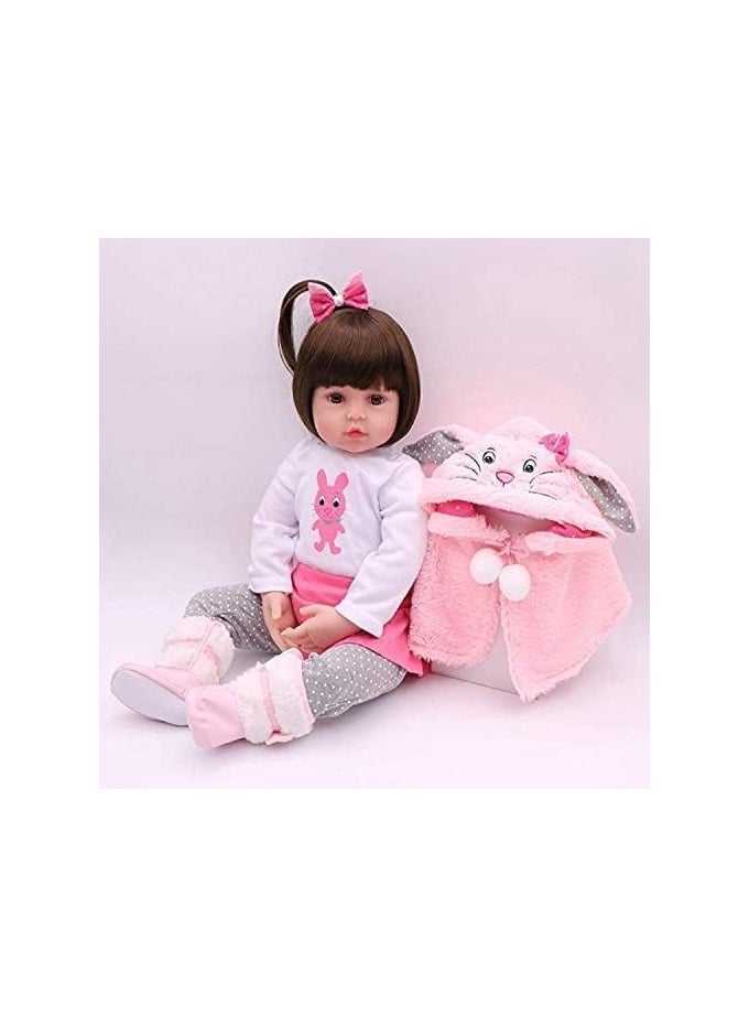 Nano Classic 18 inch 48cm Reborn Baby Doll Soft cloth vinyl head, leg and hand Silicone Doll newborn real like Baby Doll Girl Toy -  MINNIE  - Image 2