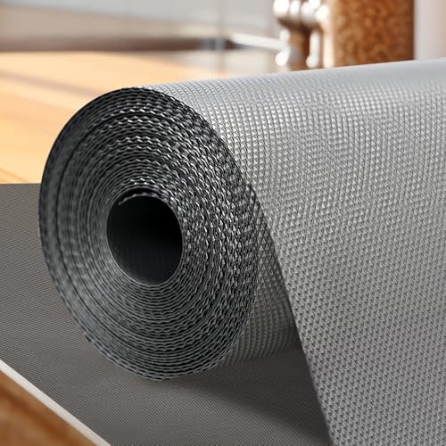 Porslin Shelf Liners for Kitchen Shelves - 45cm x 5m, Cupboard Sheets, Drawer Mats, Fridge Liners Roll, Anti-Slip, Waterproof, Washable, BPA-Free, Durable, Reusable, Easy to Cut, Food Safe - Image 1