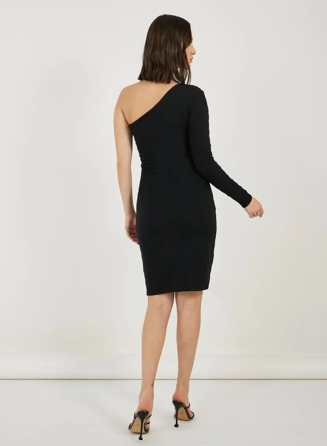 Styli One-Shoulder Midi Dress