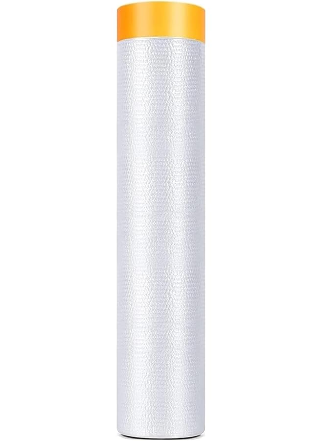 erorex Pre Taped Masking Film Plastic Dust Proof Paint Protective Film Waterproof Transparent Masking Film And Tape Paint Masking Film For Furniture Wall Car Carpet 3 M X 20 M 9.8 Ft X 65.5 Ft 1 Roll - Image 1