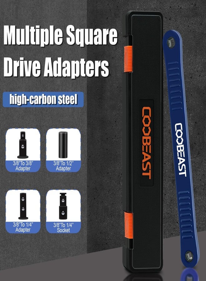 coobeast Offset Extension Wrench Impact Ready Socket Wrench Extender Tool with Versatile 1/4", 3/8", and 1/2" Square Drive Adapters, Universal Extensions Wrench for Small Place - Image 5