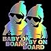 HungMieh Baby on Board Stickers for Car Safety Funny Carlos from The Hangover Decals for Mailbox Windows Holographic Silver Pack of Two - Image 2