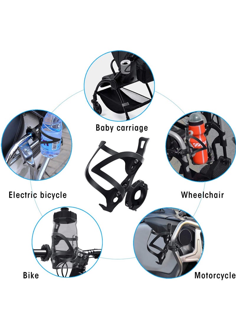 SYOSI - Bike Cup Holder, Bicycle 2-in-1 Bottle Bracket Aluminum Alloy Water Bottle Cage Universal Rotation Cup Drink Holders for Bike - Image 1