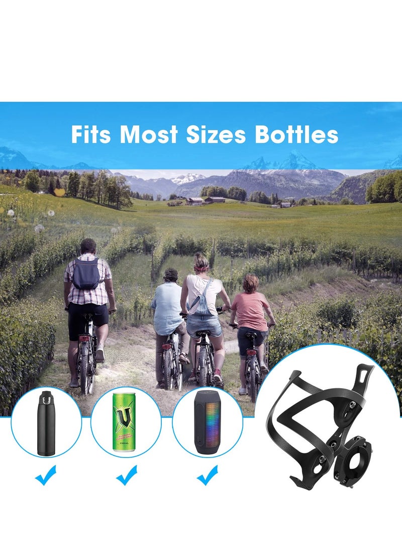 SYOSI - Bike Cup Holder, Bicycle 2-in-1 Bottle Bracket Aluminum Alloy Water Bottle Cage Universal Rotation Cup Drink Holders for Bike - Image 1