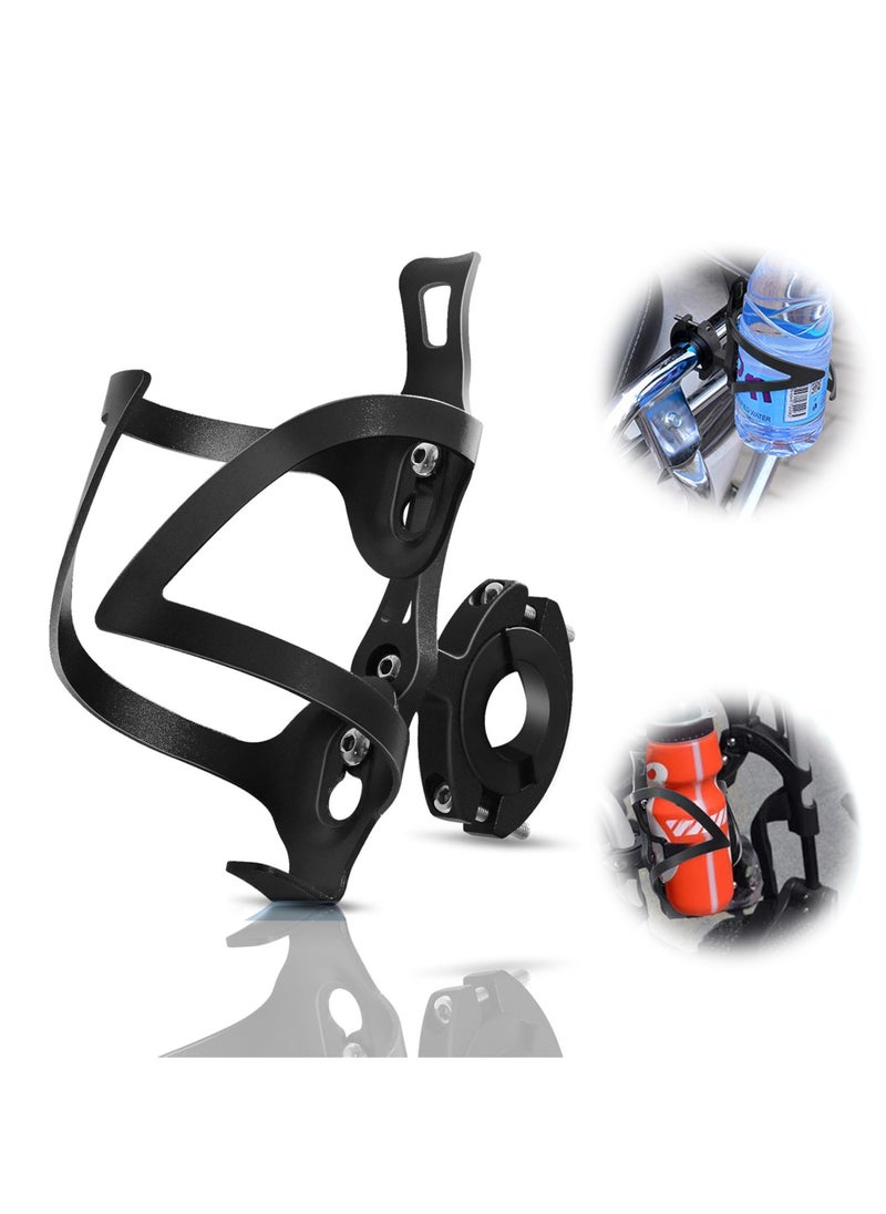 SYOSI - Bike Cup Holder, Bicycle 2-in-1 Bottle Bracket Aluminum Alloy Water Bottle Cage Universal Rotation Cup Drink Holders for Bike - Image 1