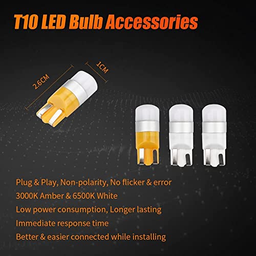 Bestview أفضل إضاءة مرآة إشارة Bestview، مصباح علامة جانبية عدسة كهرمانية متوافق مع 2008-2016 F250 F350 F450 سوبر ديوتي، إشارة انعطاف بيضاء وكهرمانية بديلة، عبوة من 2 - Image 5