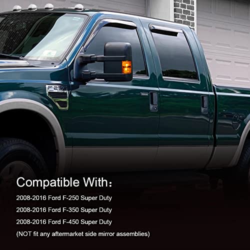 Bestview أفضل إضاءة مرآة إشارة Bestview، مصباح علامة جانبية عدسة كهرمانية متوافق مع 2008-2016 F250 F350 F450 سوبر ديوتي، إشارة انعطاف بيضاء وكهرمانية بديلة، عبوة من 2 - Image 4