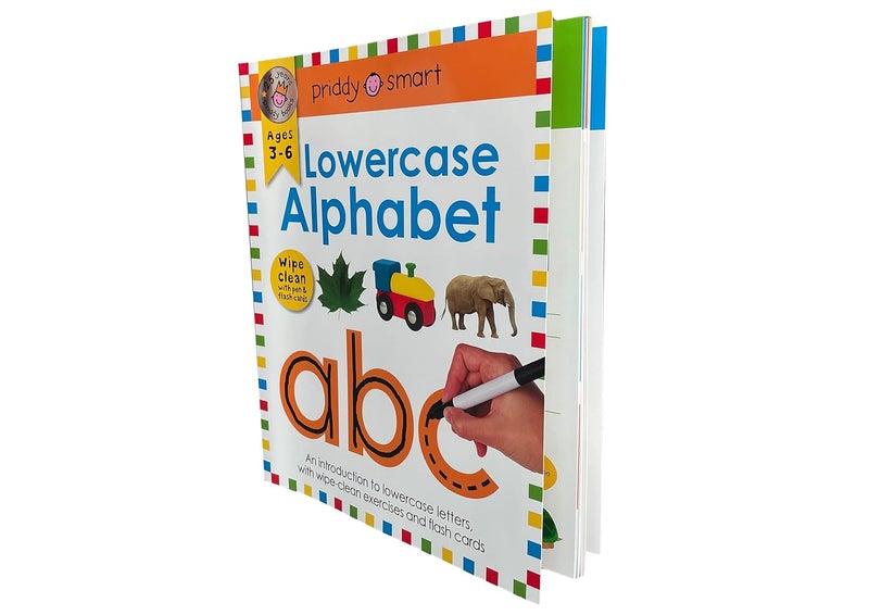 Wipe Clean Workbook: Lowercase Alphabet (enclosed spiral binding): Ages 3-6; with pen & flash cards - Image 5