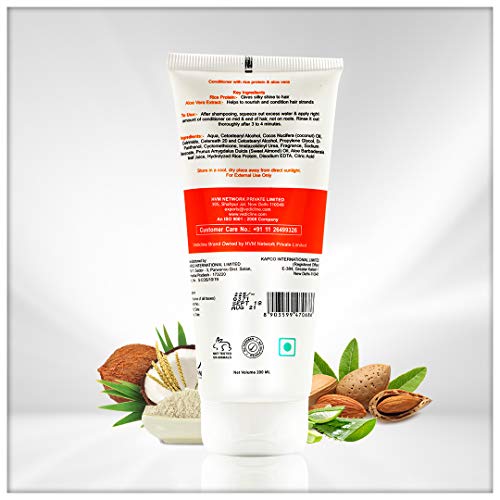 Vedic Line Vedicline Hair Masters Conditioner with Rice Protein, Reduce Dull, Dry & Frizzy Hair with coconut oil, Almond oil, Aloe Vera, for Healthy Nourished Hair, 200ml - Image 3