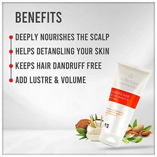 Vedic Line Vedicline Hair Masters Conditioner with Rice Protein, Reduce Dull, Dry & Frizzy Hair with coconut oil, Almond oil, Aloe Vera, for Healthy Nourished Hair, 200ml - Image 5