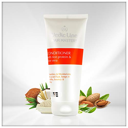 Vedic Line Vedicline Hair Masters Conditioner with Rice Protein, Reduce Dull, Dry & Frizzy Hair with coconut oil, Almond oil, Aloe Vera, for Healthy Nourished Hair, 200ml - Image 2